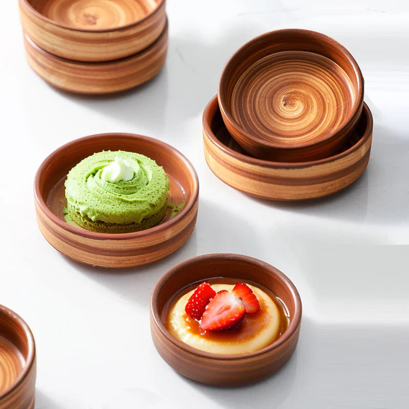Clay Swirl Dessert Dish