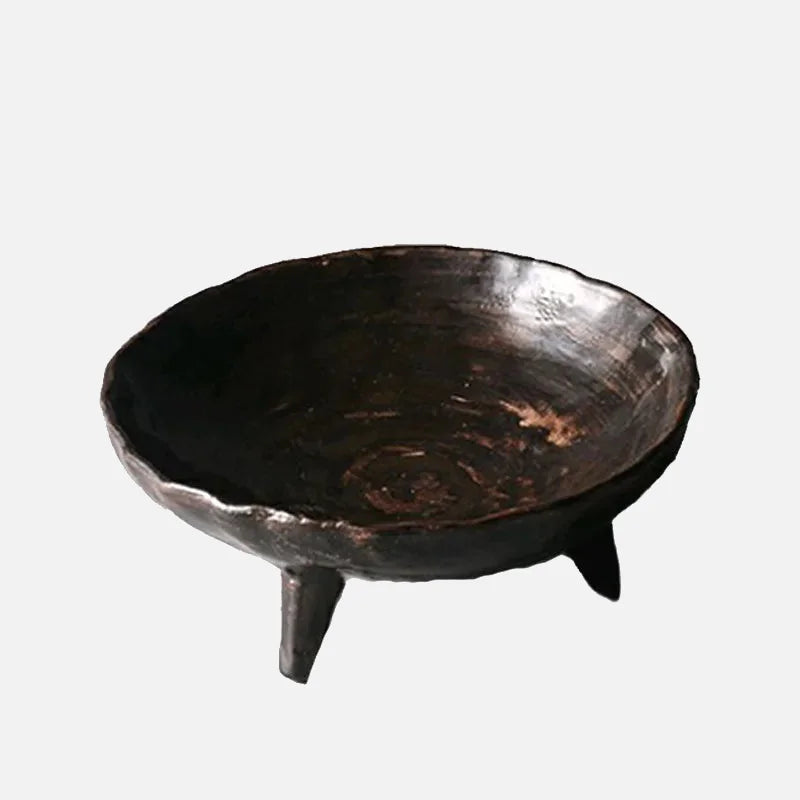 Mesa Pedestal Fruit Dish Brown Medium