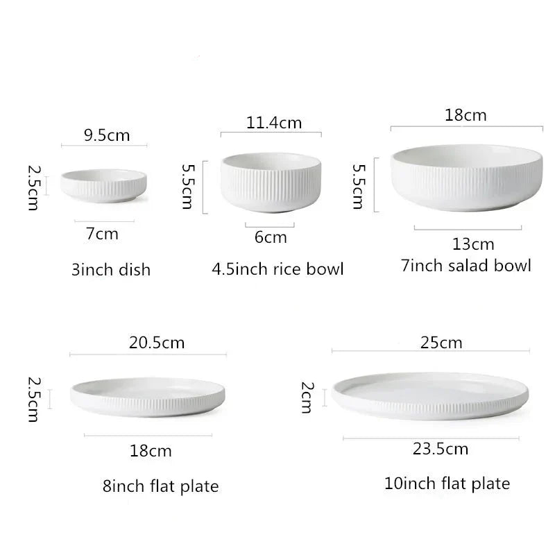 Ribbed 25-Piece Dinnerware Set