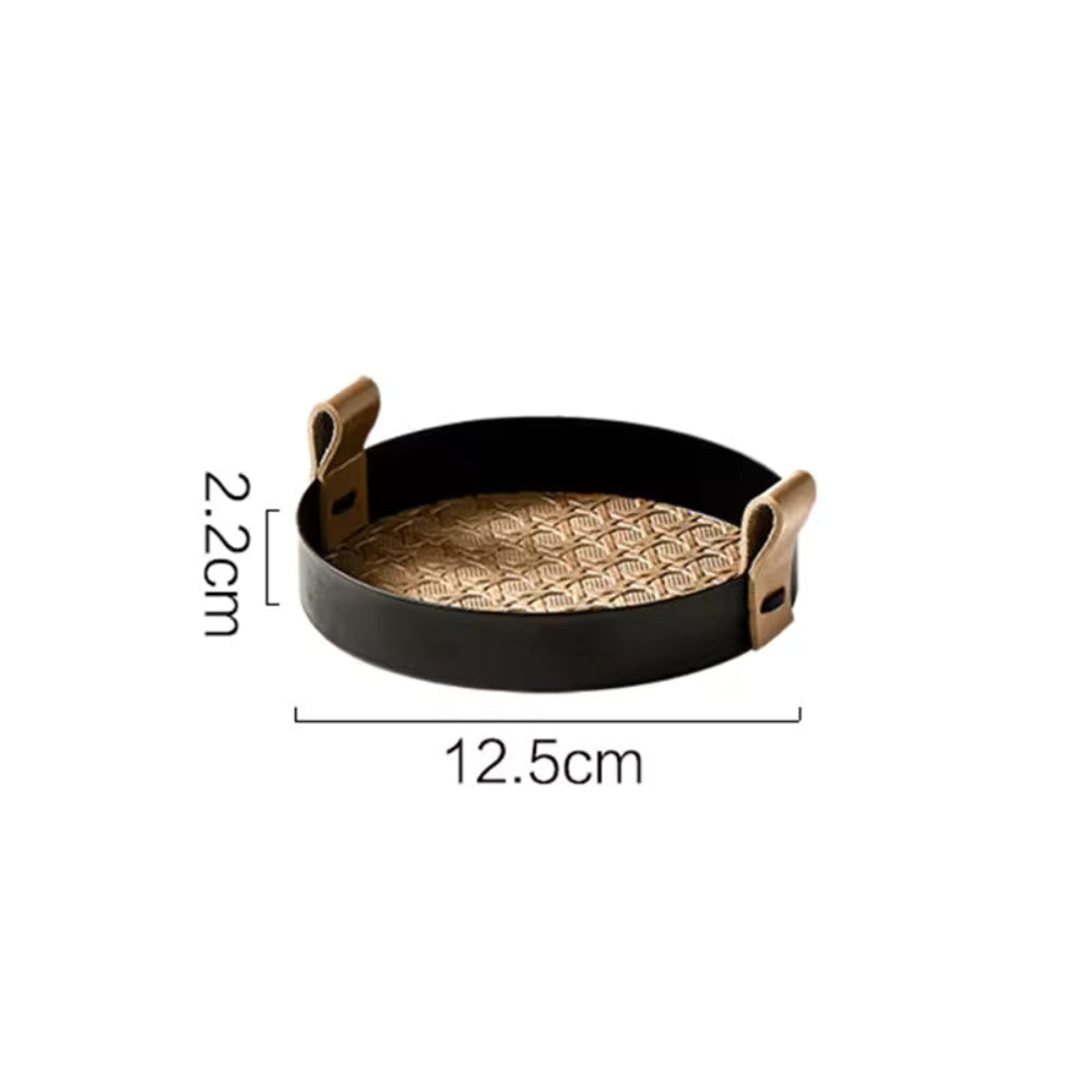 Nordic-Inspired Rattan Weave Tray Brown Small