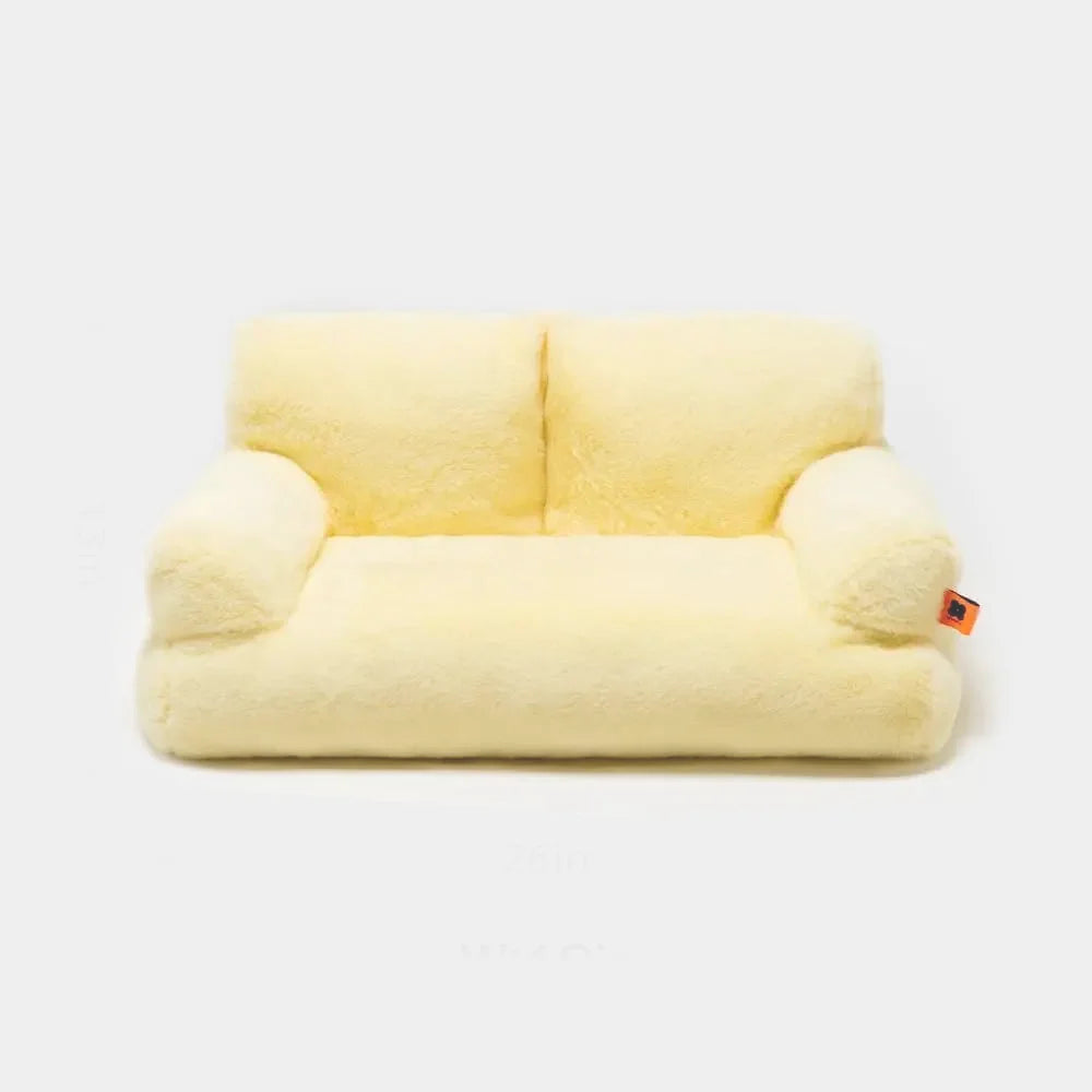 Snuggle Luxe Pet Sofa Bed Yellow