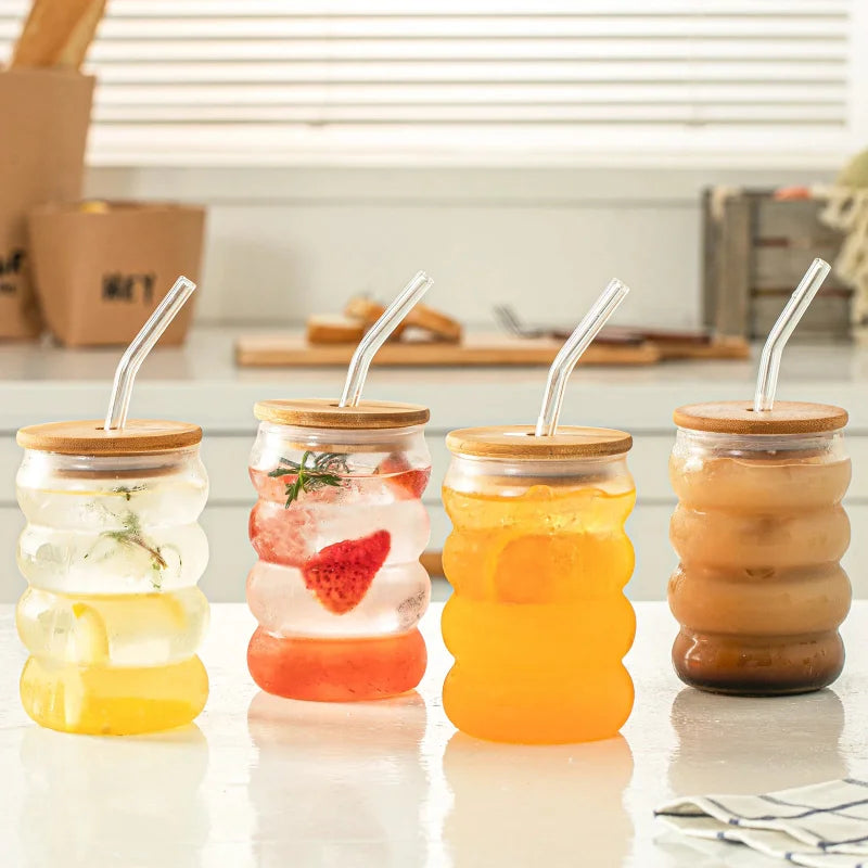Bubble Beam Glass Cup
