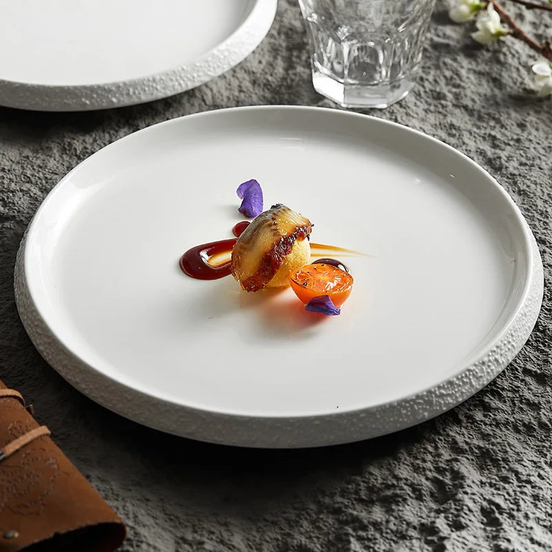 Minimalist White Ceramic Plate