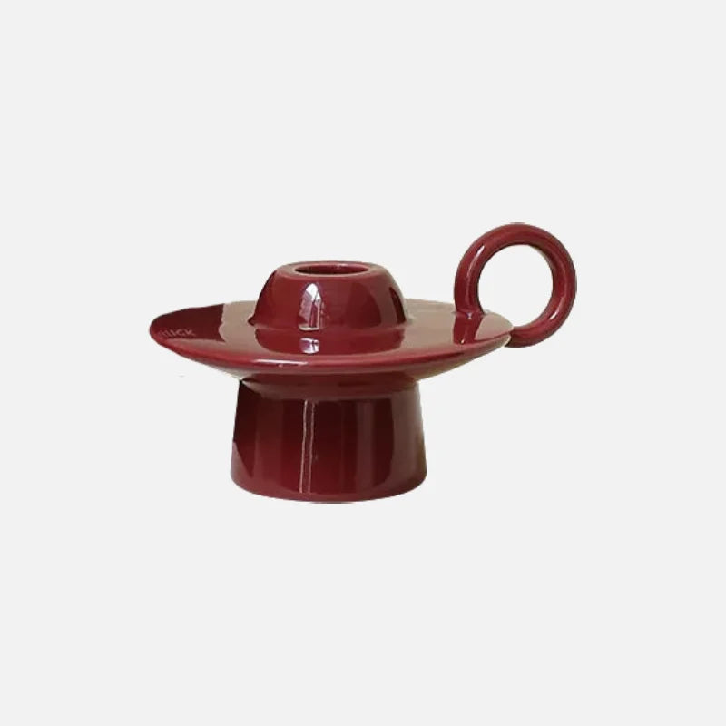 UFO Halo Candle Holder Red