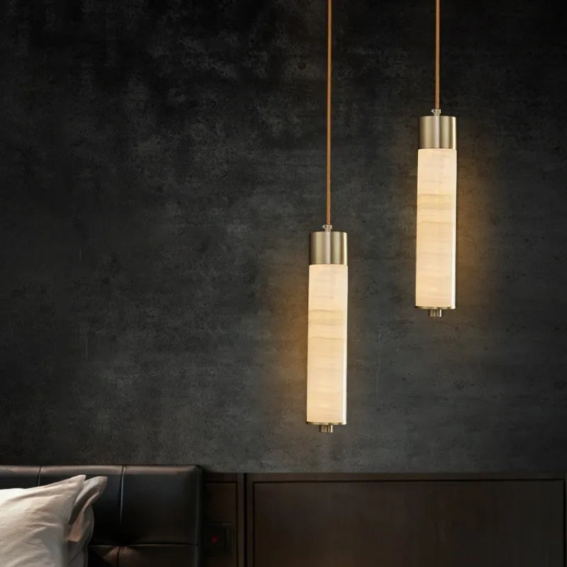 Marble Pillar Pendant Light