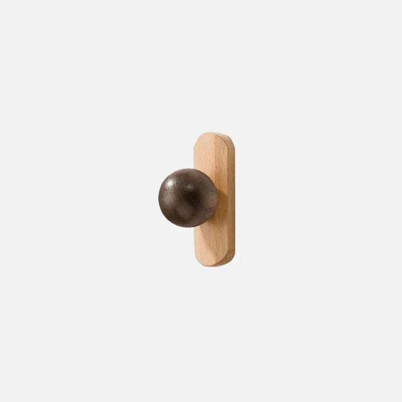 Hemisphere Cabinet Wood Pulls Short Beech - Walnut