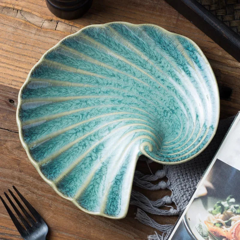Ocean Whirl Ceramic Plate