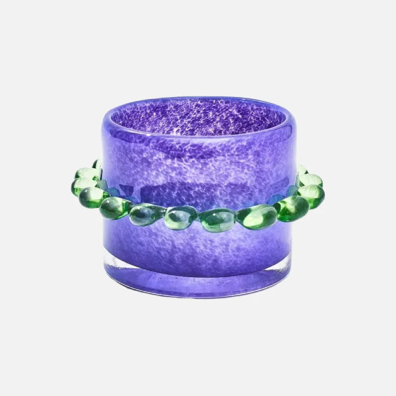 Lace Ring Glass Vase Violet