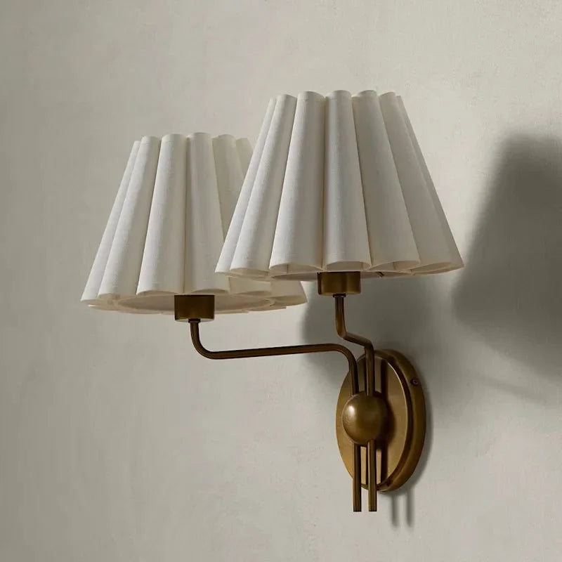 Pleated Twin Wall Sconce