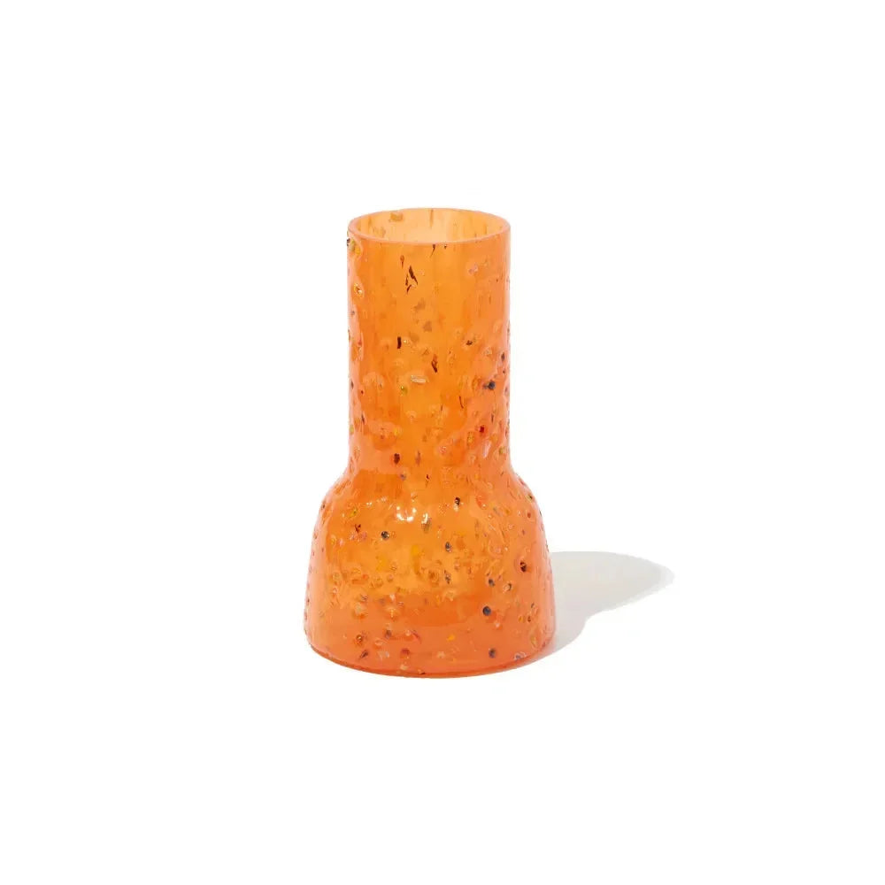 Confetti Pop Textured Glass Vase Tangerine