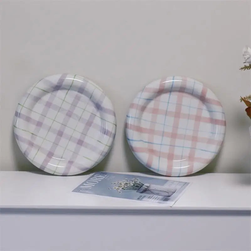 Gridline Ceramic Plates
