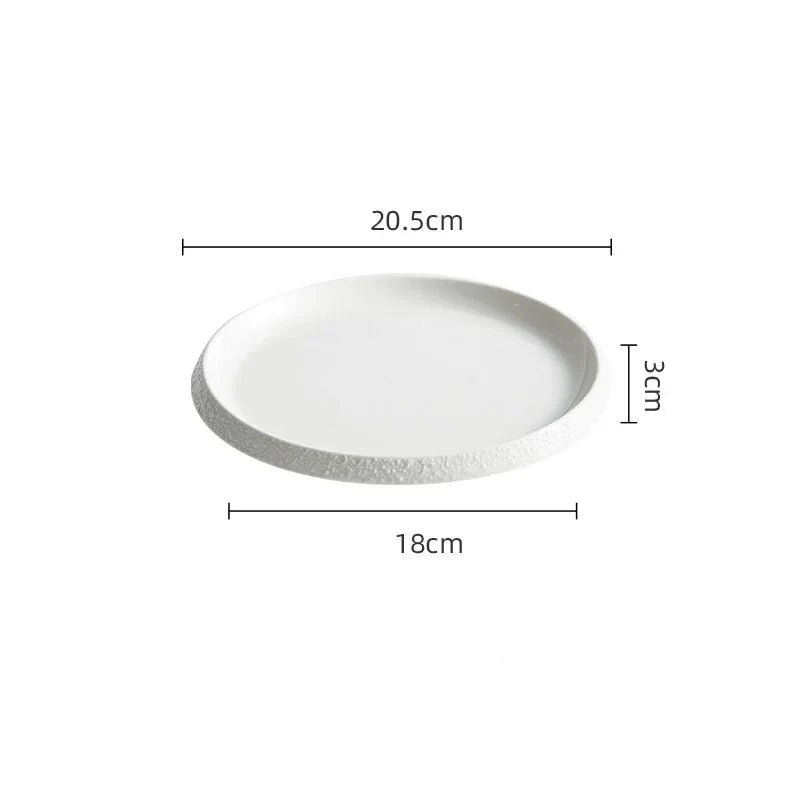 Minimalist White Ceramic Plate