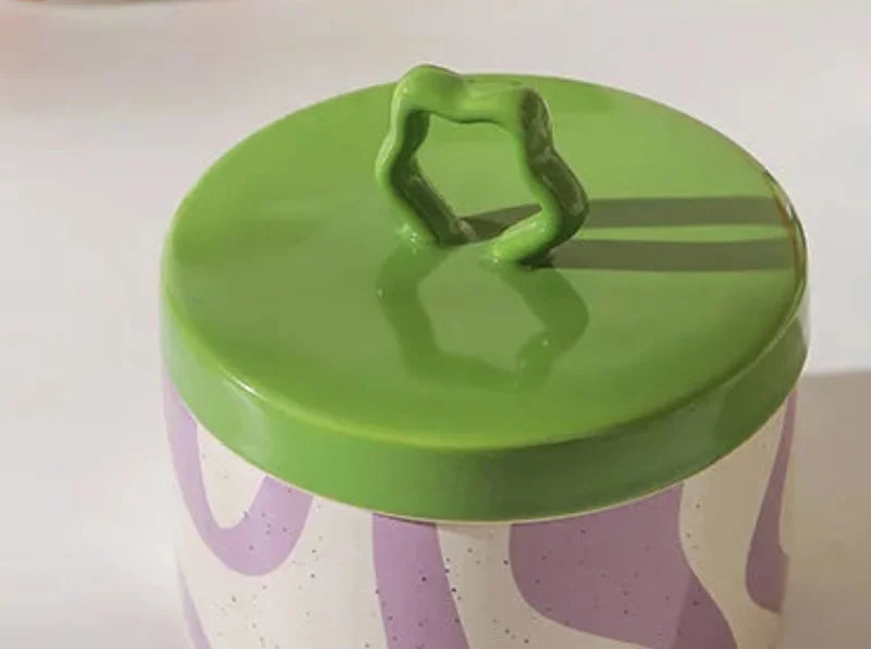 Groovy Glaze Ceramic Storage Jar