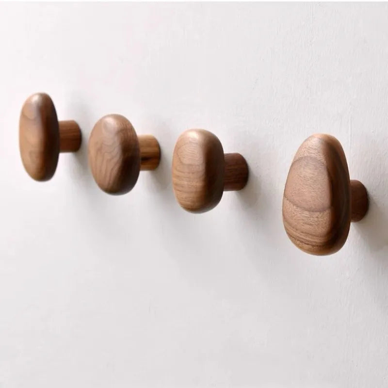 Pebble Pull Walnut Drawer Handle