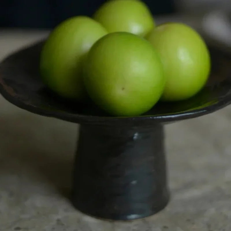 Mesa Pedestal Fruit Dish Brown X Large