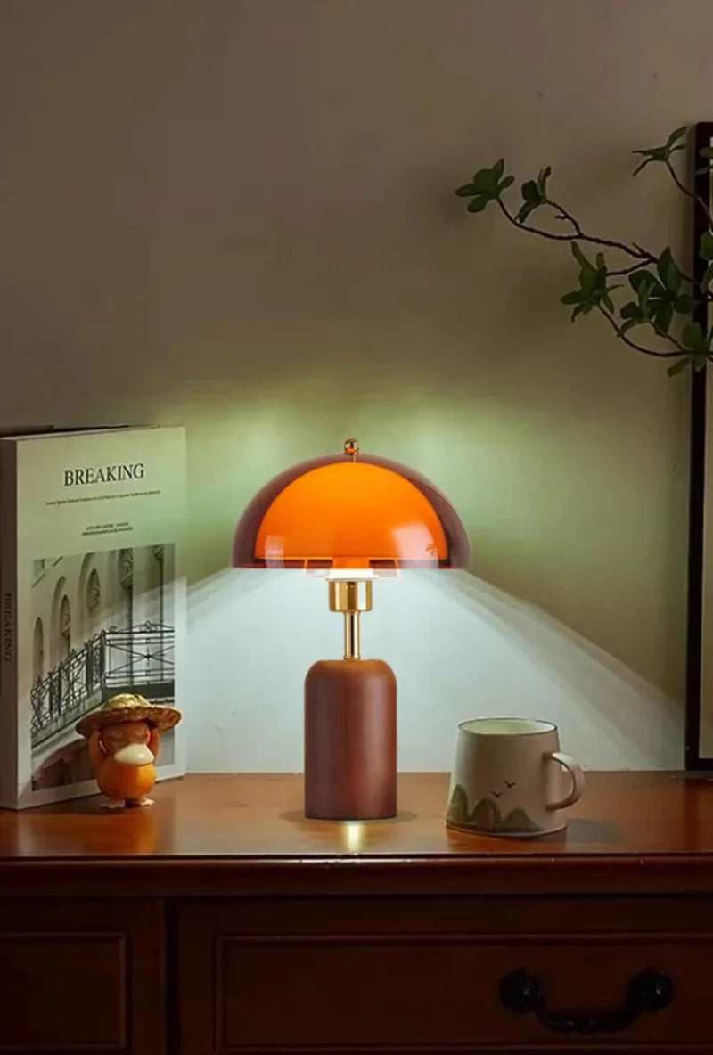 Amber Dome Table Lamp