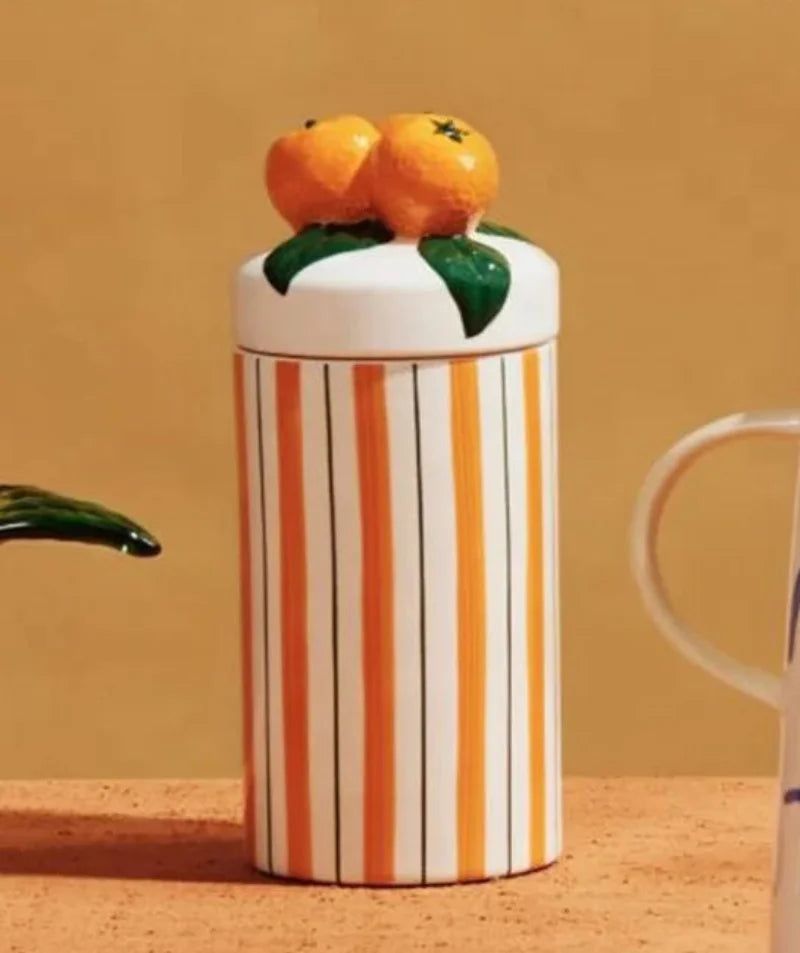 Groovy Glaze Ceramic Storage Jar