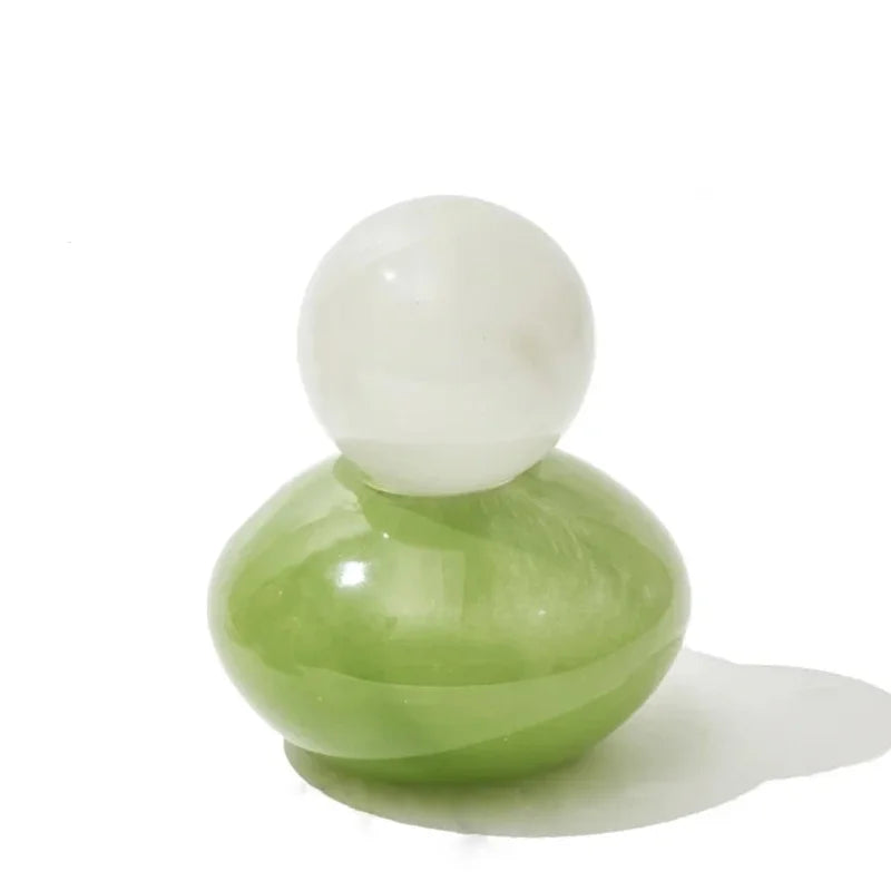 Candy Orb Aromatherapy Vase with Lid White Green