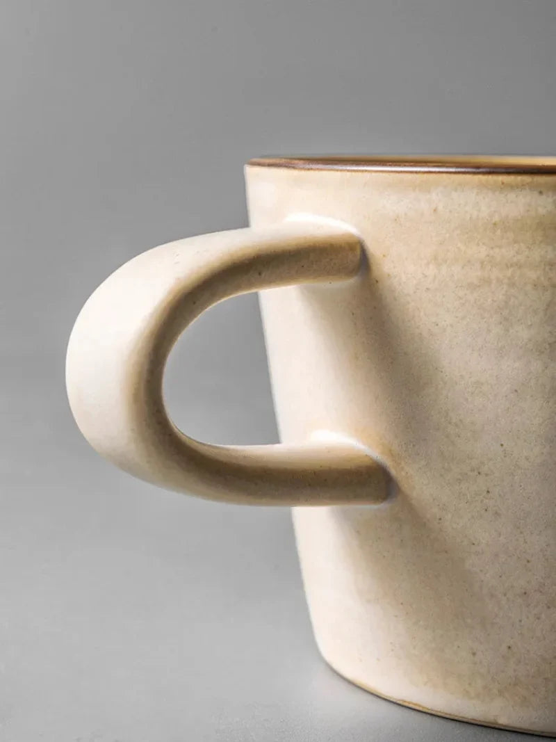Contour Stoneware Cup & Saucer Set