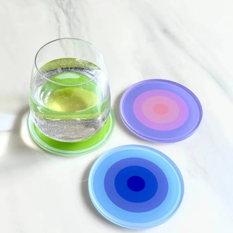 Ombre Rings 5-Piece Coaster Set