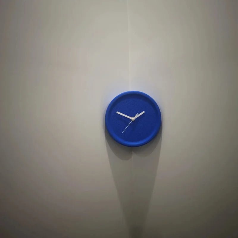 Axis Corner Wall Clock Blue Inner Unnumbered