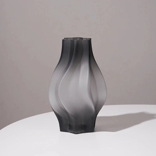 Aurora Ombre Wave Vase Small Black