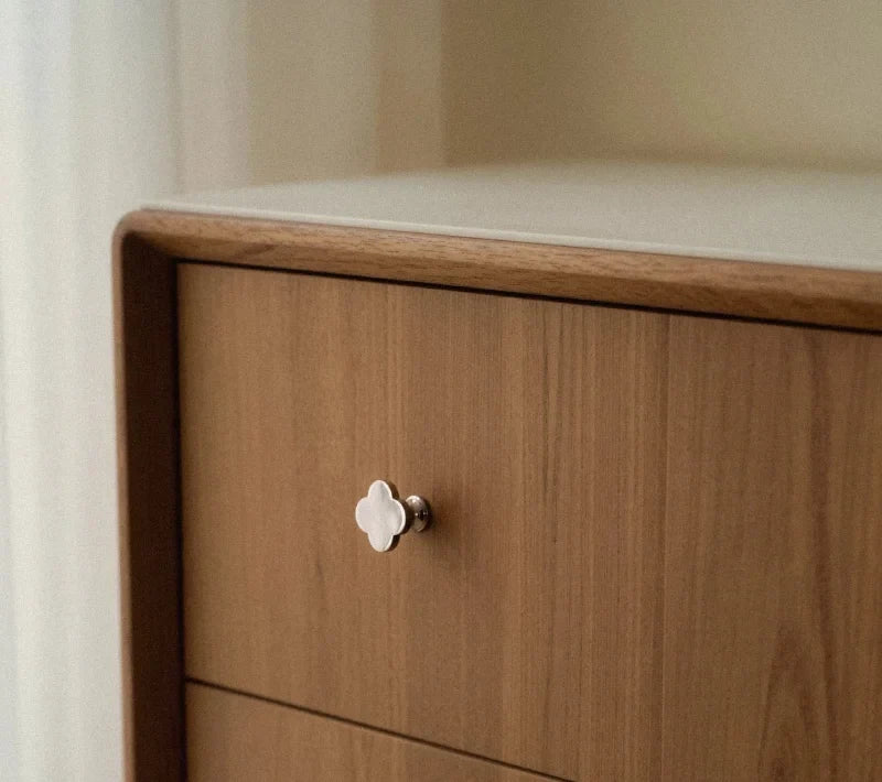 Clover Brass Cabinet Knob