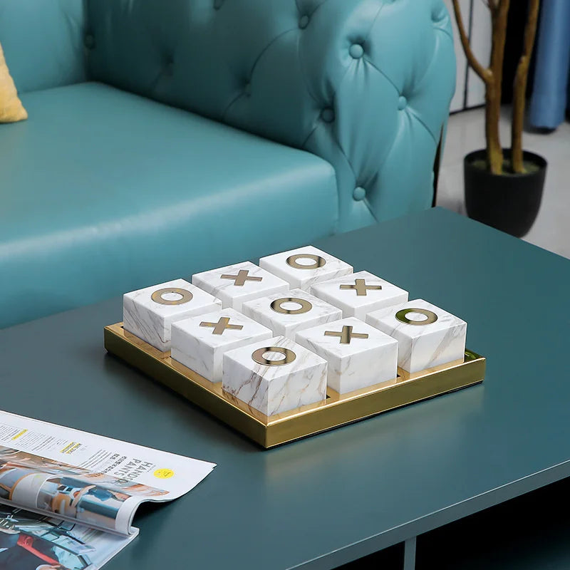 Marble Tic-Tac-Toe Board