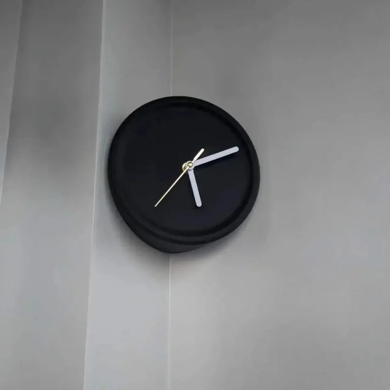 Axis Corner Wall Clock Black Inner Unnumbered