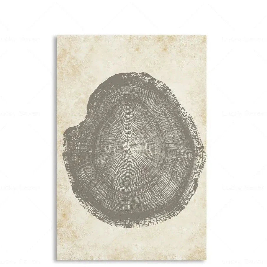 Tree Rings Abstract Canvas 10