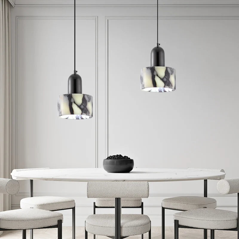 Carrara Marble Eclipse Lamp