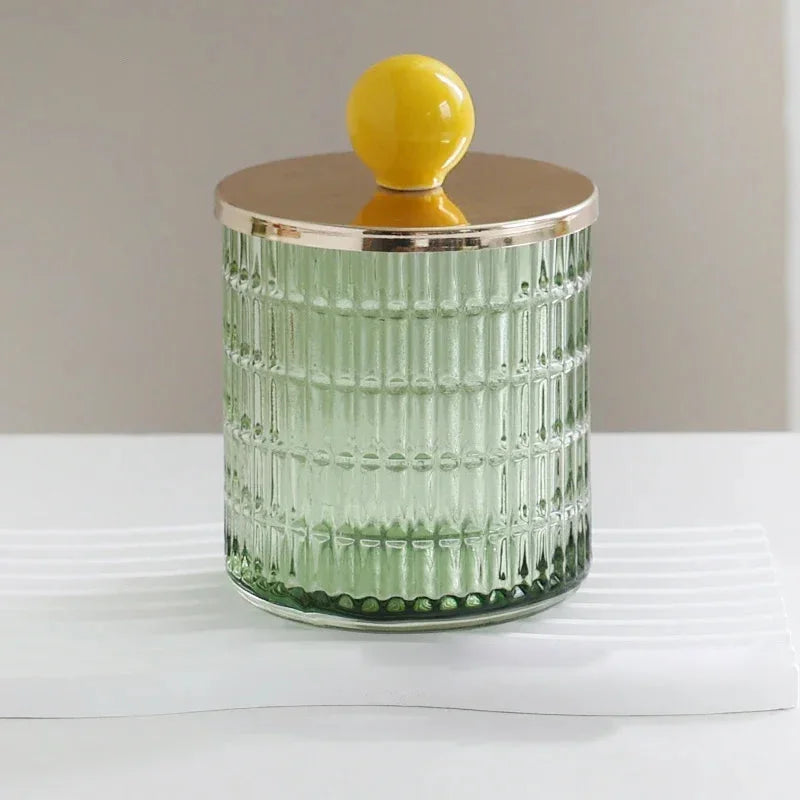 Vista Knob Glass Canisters Yellow