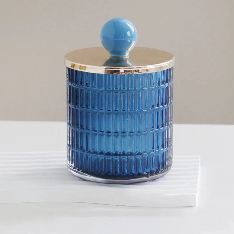 Vista Knob Glass Canisters Blue