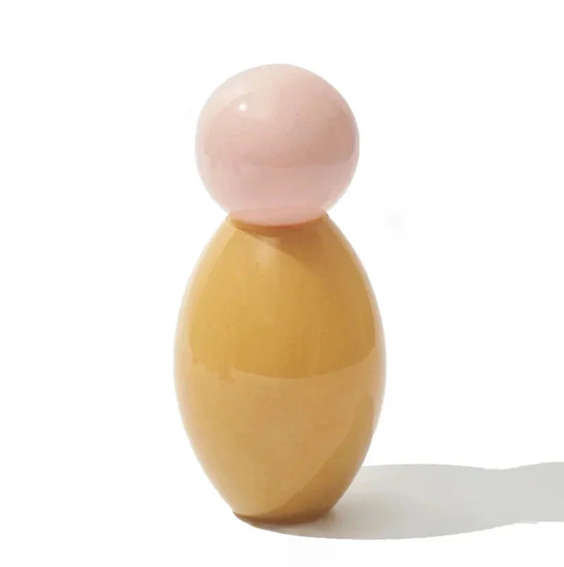 Candy Orb Aromatherapy Vase with Lid Pink Yellow