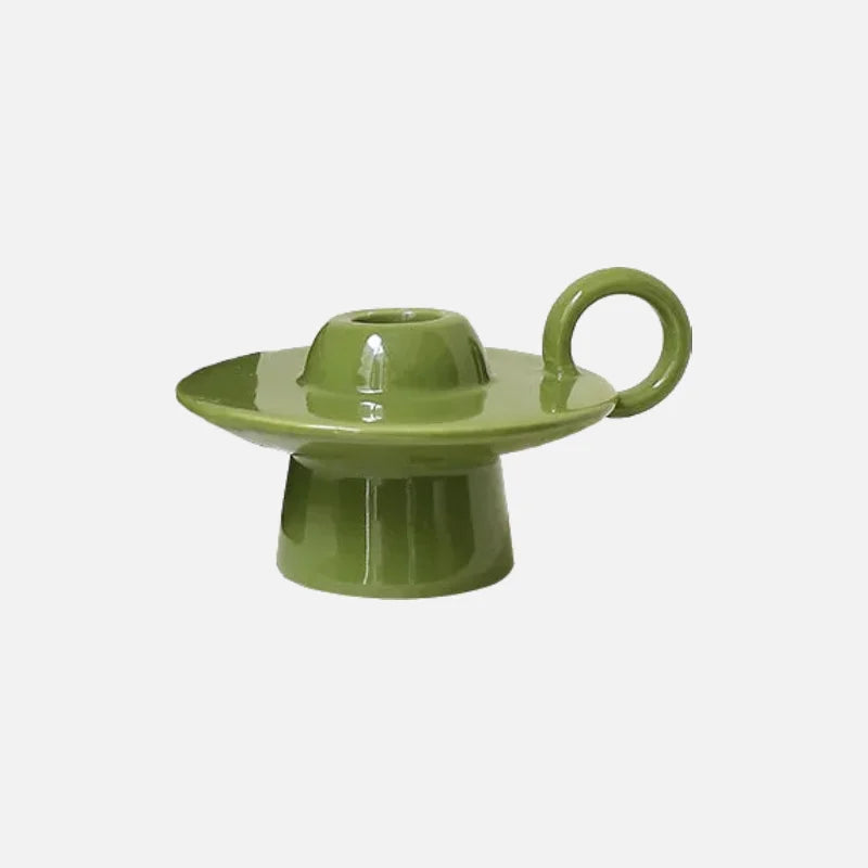 UFO Halo Candle Holder Green