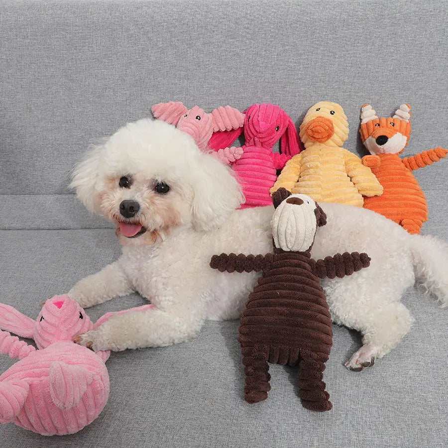 Plush Squeaky Sheep Dog Toy – Soft Chew Toy for Small & Medium Dogs