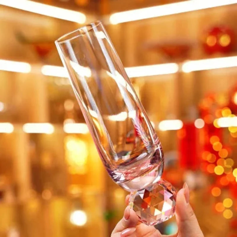 Kaleidoscope Orb Champagne Flutes Pink