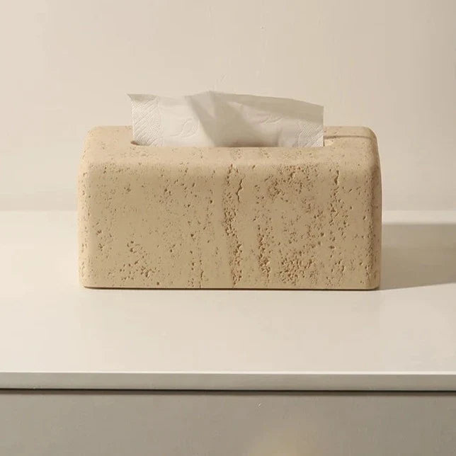 Faux Travertine Tissue Holder