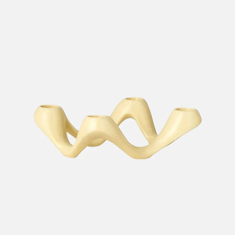 Serpentine Ceramic Candelabra