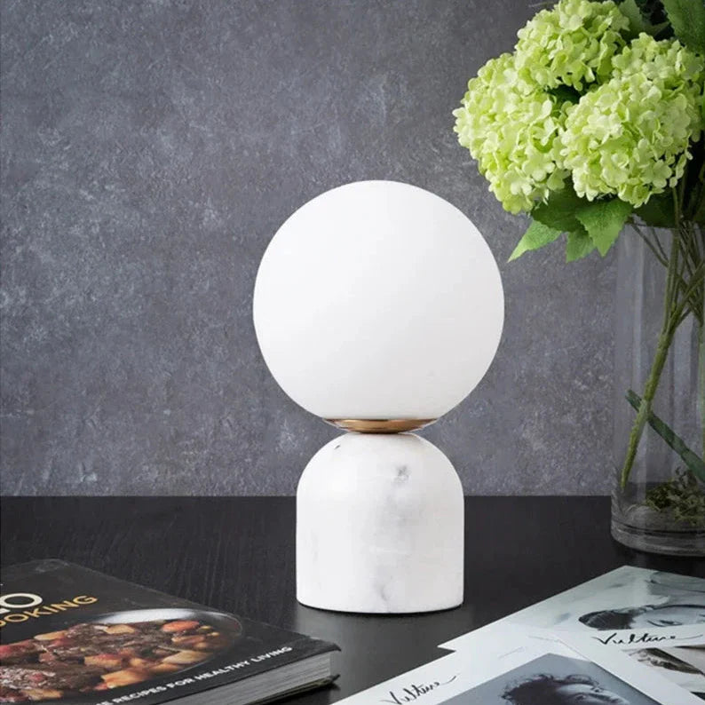 Arctic Stone Orb Lamp