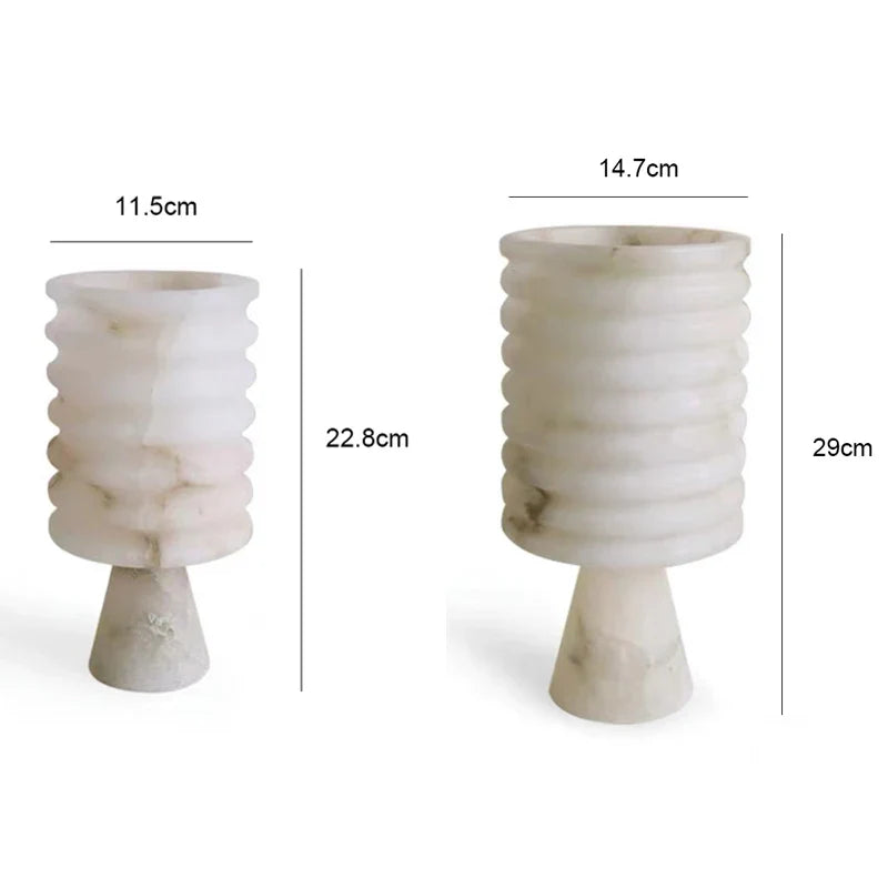 White Onyx Flower Vase 11 inch (29cm)