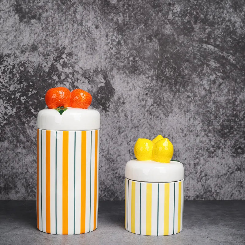 Groovy Glaze Ceramic Storage Jar