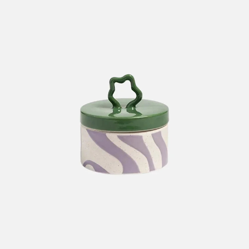 Groovy Glaze Ceramic Storage Jar