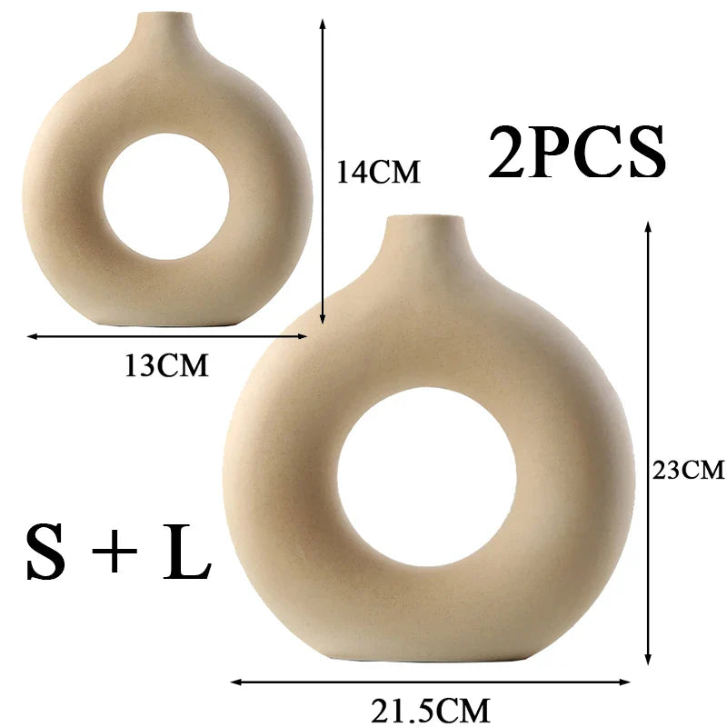 Halo Vase 2-Piece Set Tan