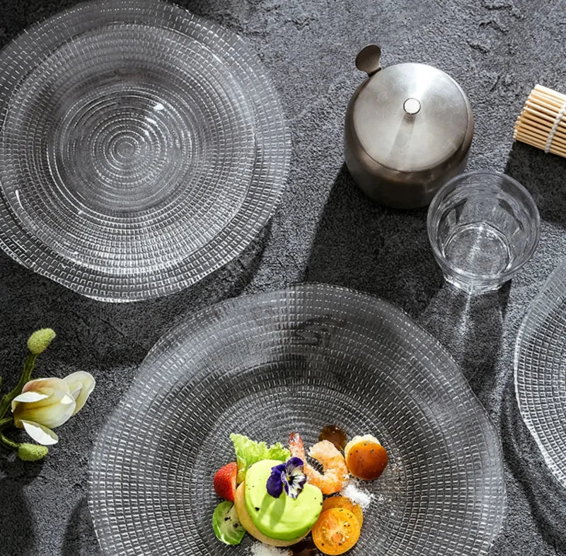 Lattice Glow Glass Plates