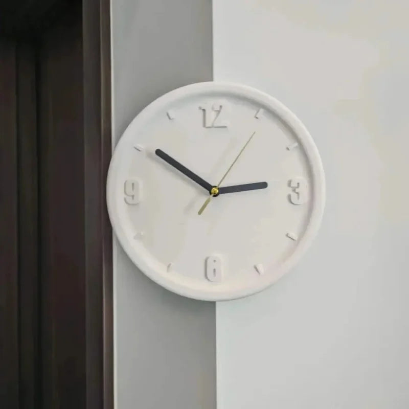 Axis Corner Wall Clock White Outer Numbered