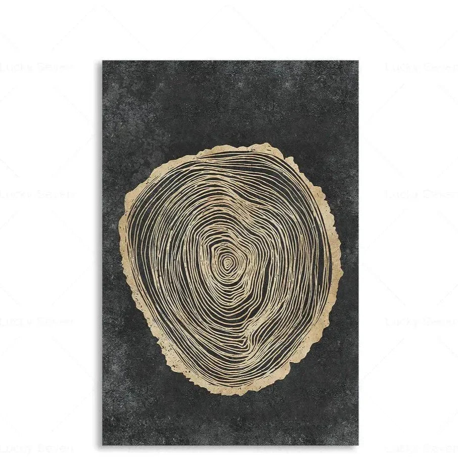 Tree Rings Abstract Canvas 7