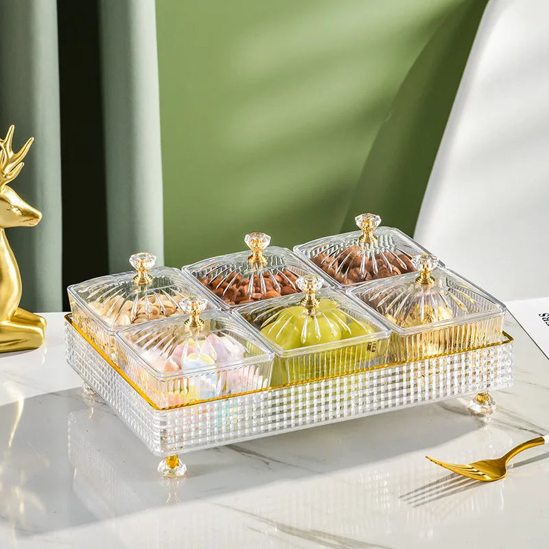Turkish Snack Tray White (6 Grids)