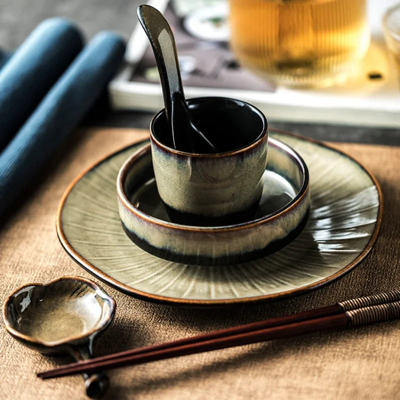 Ikari 5-Piece Dinnerware Set Tan