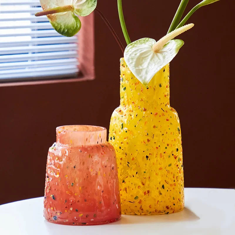 Confetti Pop Textured Glass Vase